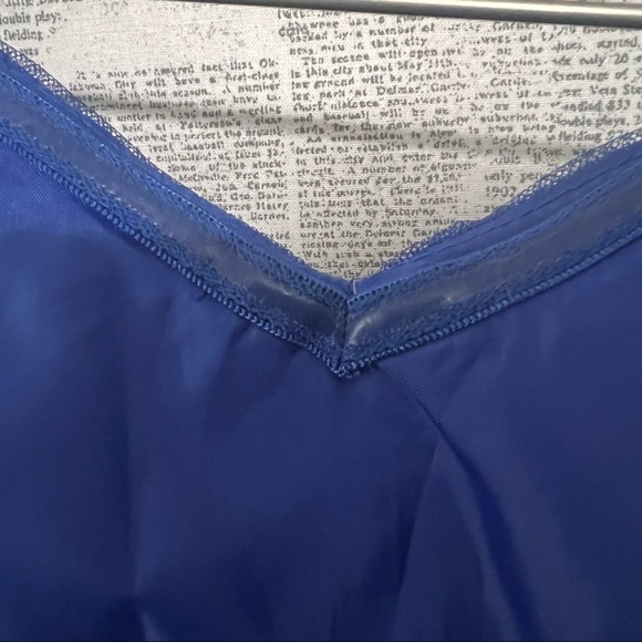 Marina Royal Blue Knee-Length Pleated Chiffon Strapless Dress Size 8 - Picture 10 of 11